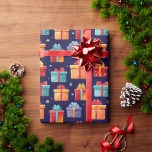 Weihnachtliche Festtagsbräuche Geschenkpapier