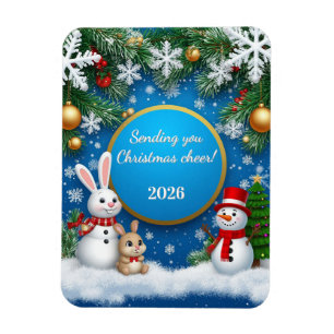 Weihnachtliche Festtagsszene Magnet