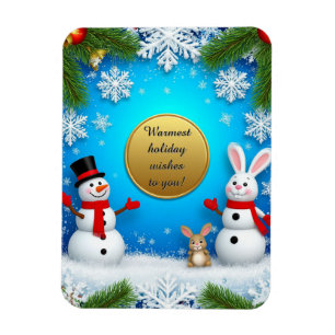 Weihnachtliche Festtagsszene Magnet