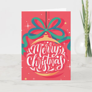 Weihnachtliche Frohe Weihnachten Personalisiert Karte