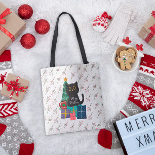 Weihnachtliche Frohe Weihnachten Süße Schwarze Kat