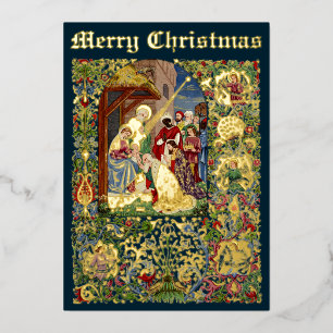 Weihnachtliche Geburt Christi - Magier von Alfred Folien Feiertagskarte