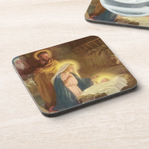 Weihnachtliche Geburt Christi, Maria Josef Jesuski Untersetzer