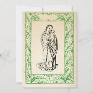 Weihnachtliche Geburt Christi Maria und Jesus Heil Feiertagskarte