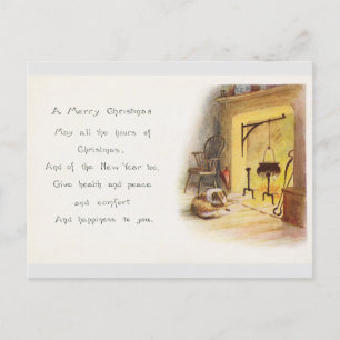 Weihnachtliche Grüße aus alter Zeit Postkarte