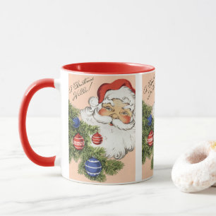 Weihnachtliche Grüße! Fröhlicher Weihnachtsmann Tasse