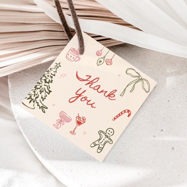 Weihnachtliche handgezeichnete Bridal Shower  Geschenkanhänger (Von Creator hochgeladen)