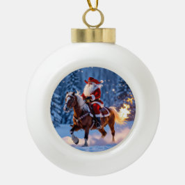 „Weihnachtliche Harmonie“ Keramik Kugel-Ornament