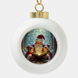 „Weihnachtliche Harmonie“ Keramik Kugel-Ornament