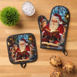 „Weihnachtliche Harmonie“ Ofenhandschuh & Topflappen-Set