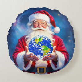 „Weihnachtliche Harmonie“ Rundes Kissen