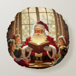 „Weihnachtliche Harmonie“ Rundes Kissen