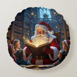 „Weihnachtliche Harmonie“ Rundes Kissen