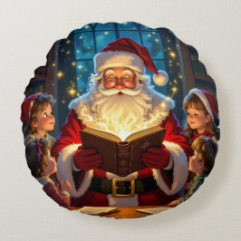 „Weihnachtliche Harmonie“ Rundes Kissen