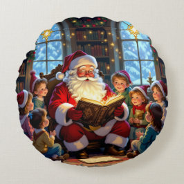 „Weihnachtliche Harmonie“ Rundes Kissen