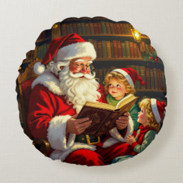 „Weihnachtliche Harmonie“ Rundes Kissen