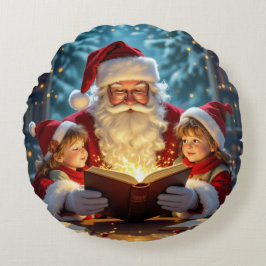 „Weihnachtliche Harmonie“ Rundes Kissen