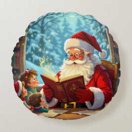 „Weihnachtliche Harmonie“ Rundes Kissen