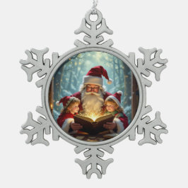 „Weihnachtliche Harmonie“ Schneeflocken Zinn-Ornament