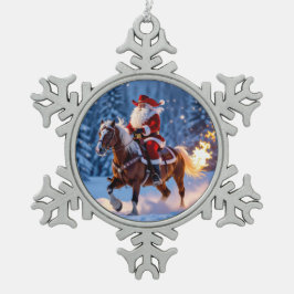 „Weihnachtliche Harmonie“ Schneeflocken Zinn-Ornament