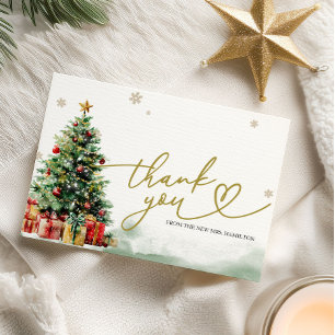 Weihnachtliche Hochzeitsdusche Dankeskarten Einladung