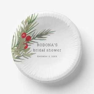 Weihnachtliche Hochzeitsdusche Pappteller