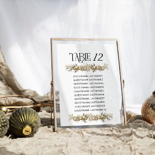 Weihnachtliche Hochzeitstischnummer Sitzordnung
