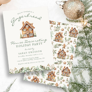 Weihnachtliche Lebkuchen-Party-Einladung Einladung