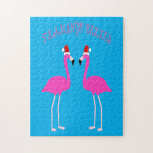 Weihnachtliche Lesbische Flamingos Flamingo Schöne Puzzle