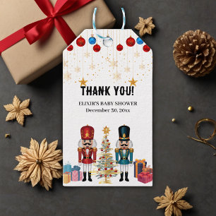 Weihnachtliche Nussknacker-Ornamente Baby Shower Geschenkanhänger