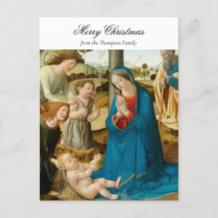 Weihnachtliche religiöse christliche Segnung Feiertagspostkarte