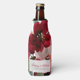  Weihnachtliche rote Blumenhochzeit  Flaschenkühler
