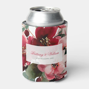  Weihnachtliche rote Floral-Hochzeit  Dosenkühler