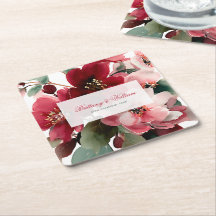 Weihnachtliche rote Floral-Hochzeit