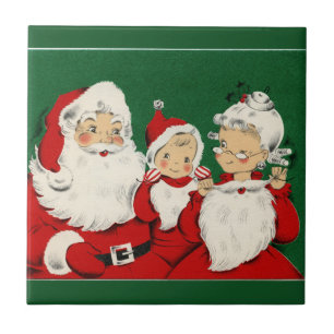 Weihnachtliche Santa-Familie Fliese
