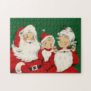 Weihnachtliche Santa-Familie Puzzle
