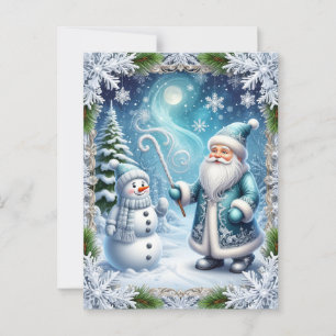 Weihnachtliche Schneelandschaft Postkarte