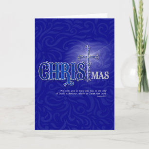 Weihnachtliche Segnungen Christliches Kreuz Feiertagskarte
