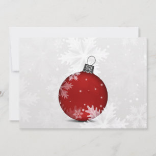 weihnachtliche silberrote Weihnachtsfeiertage Kart Feiertagskarte