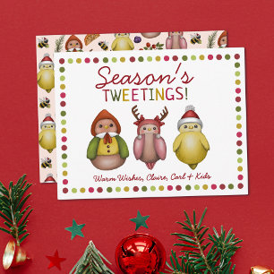 Weihnachtliche Tweets - Fantasievoller Vogel-Weihn Feiertagskarte