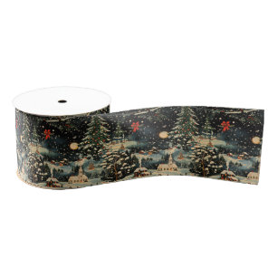 Weihnachtliche Vintage-Weihnachtszeit Ripsband