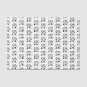 Weihnachtliche Weihnachtssänger mit Schnee Xmas Seidenpapier