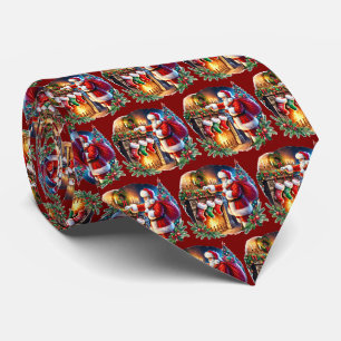 Weihnachtliche Weihnachtsstrumpf Santa Krawatte