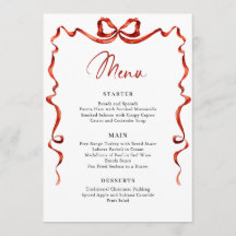 Weihnachtliche Whimsical Funky rote Schleife Dinne