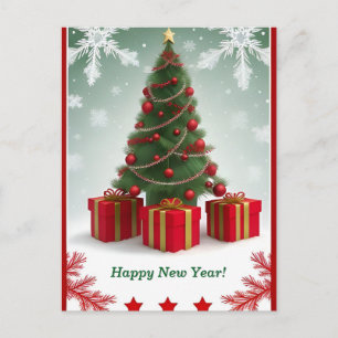 🎄 Weihnachtliche Winter-Weihnachtsbaum Festliche Postkarte