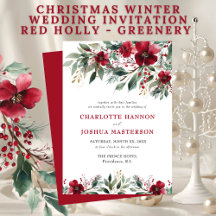 Weihnachtliche Winterhochzeit Roter Stechpalmen un