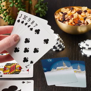 Weihnachtliche Winterlandschaft Spielkarten