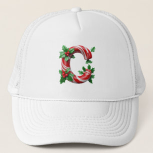 Weihnachtliche Zuckerstangen-Buchstabe Truckerkappe