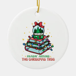 Weihnachtlicher Buchliebhaber Keramik Ornament