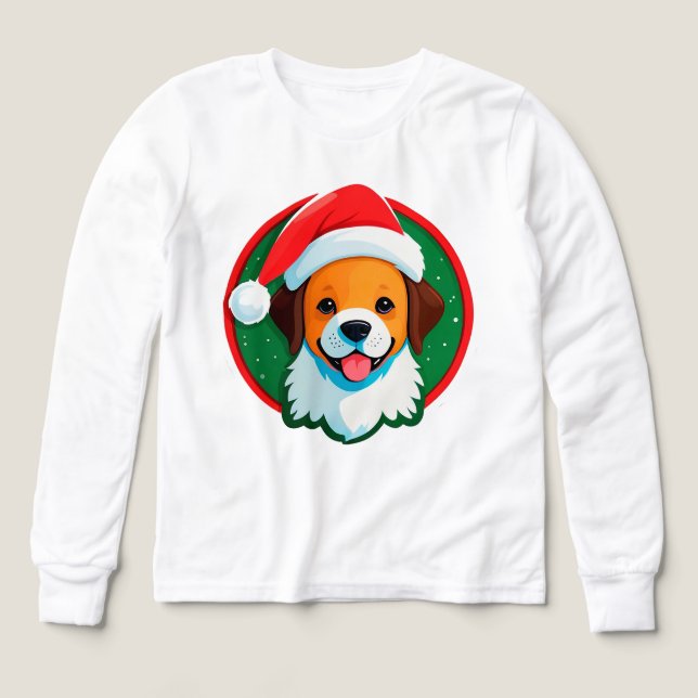 Weihnachtlicher Cartoon-Hund (Design Vorderseite)